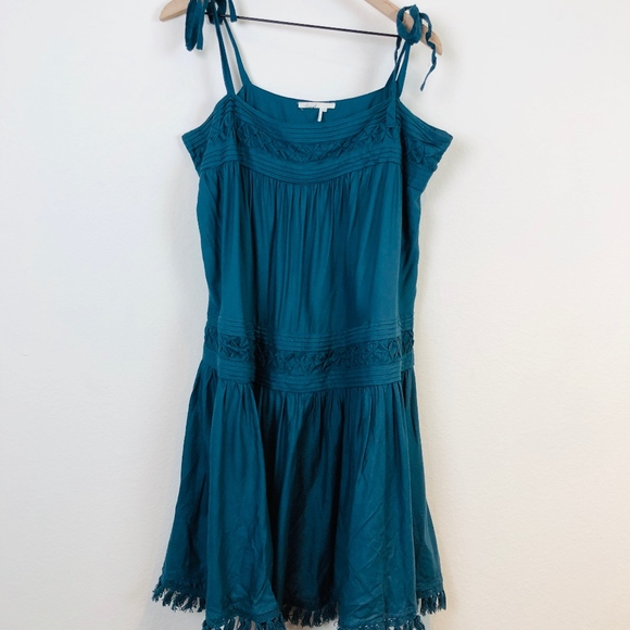 Anthropologie Floreat Senna Teal Dress - Picture 4 of 8